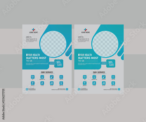 Modern Medical Service Flyer Template