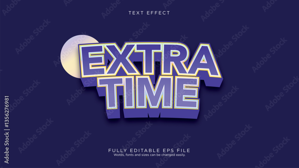 Editable text style effect - Extra Time Text Effect Editable text style effect - Extra Time Text Effect