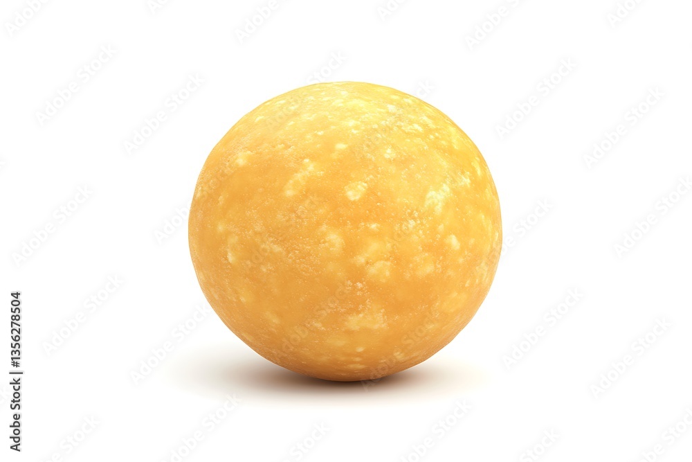 3D Golden Besan Ladoo with a Smooth Texture 3D Golden Besan Ladoo with a Smooth Texture