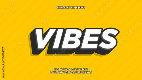 Vibes text effect with an editable bold style
