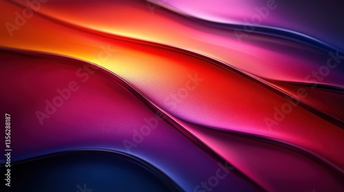 Modern Minimalist Design Featuring Smooth Gradient Waves in Colors