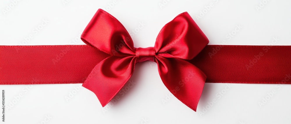 Red satin ribbon bow on a white background, perfect for gift wrapping, Christmas presents, special occasions, Valentines Day celebrations, and festive surprises. Red satin ribbon bow on a white background, perfect for gift wrapping, Christmas presents, special occasions, Valentines Day celebrations, and festive surprises.