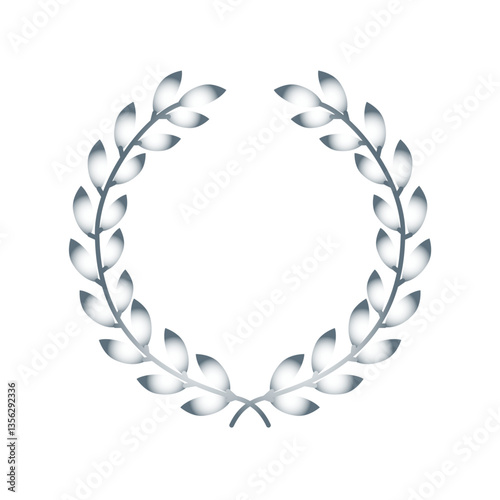  award set vector illustration. Set of wreaths and branches with leaves. Hand drawing laurel wreaths and branches collection. Laurels wreaths, swirls, twigs and flower ornaments. Herbs, flowers 