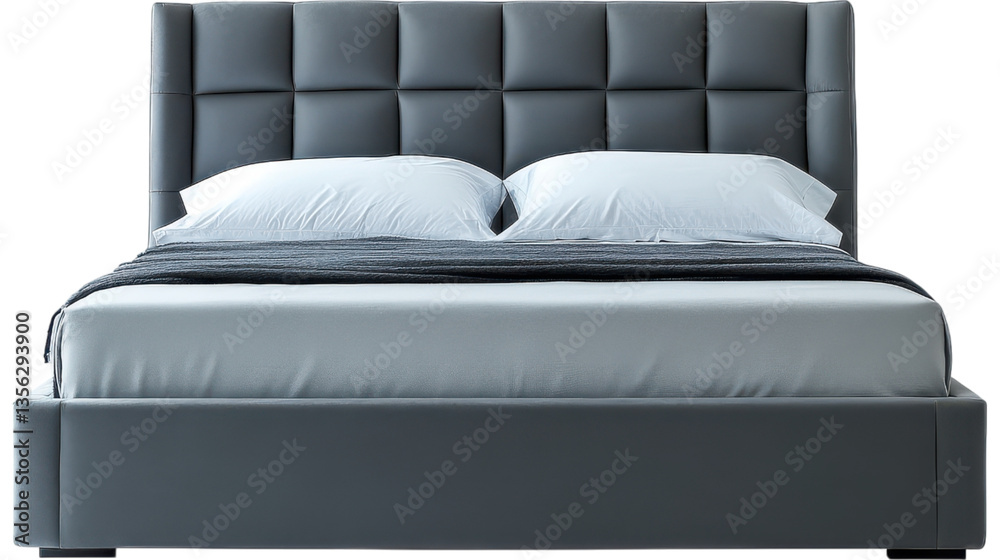 Fototapeta premium bed with pillows, isolated