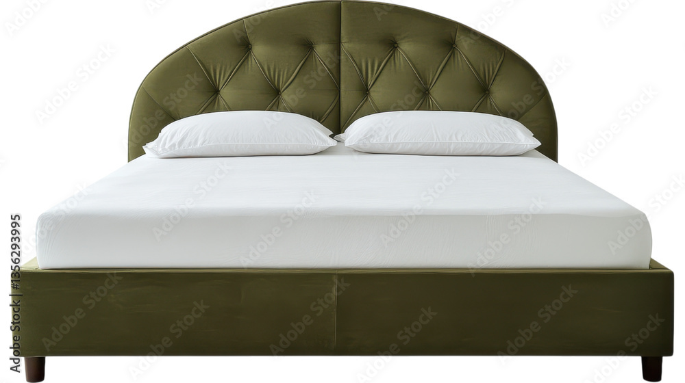 Fototapeta premium bed with pillows, isolated