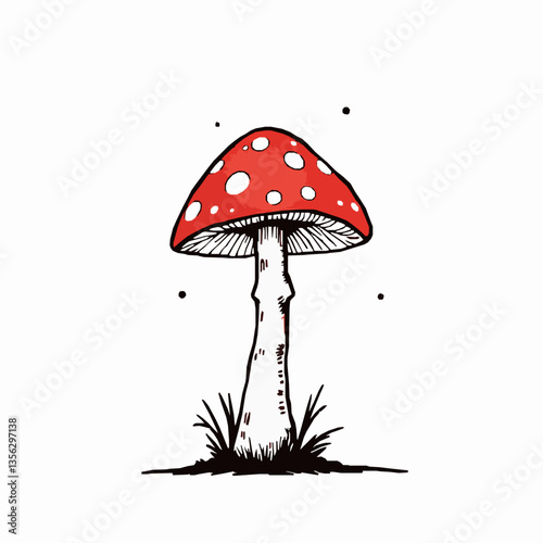 fly agaric vector illustration