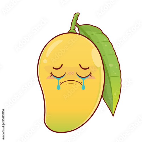 mango crying face cartoon cute