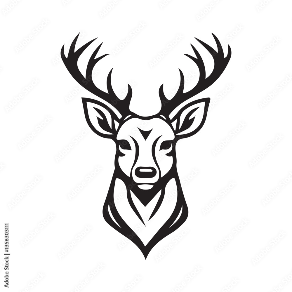 Fototapeta premium deer head silhouette