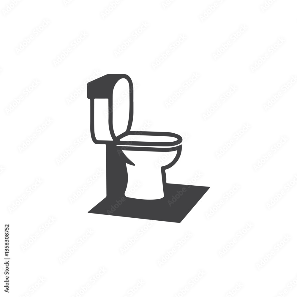 Toilet Icon Silhouette Vector Art Toilet Icon Silhouette Vector Art