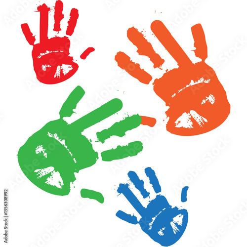  Playful Kids Hand Print Paint 