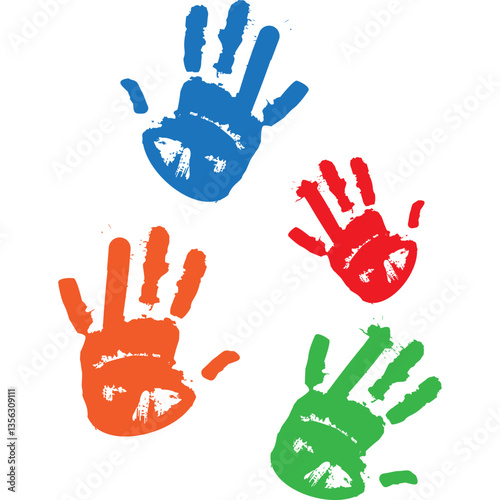  Playful Kids Hand Print Paint 