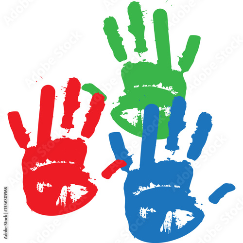  Playful Kids Hand Print Paint 
