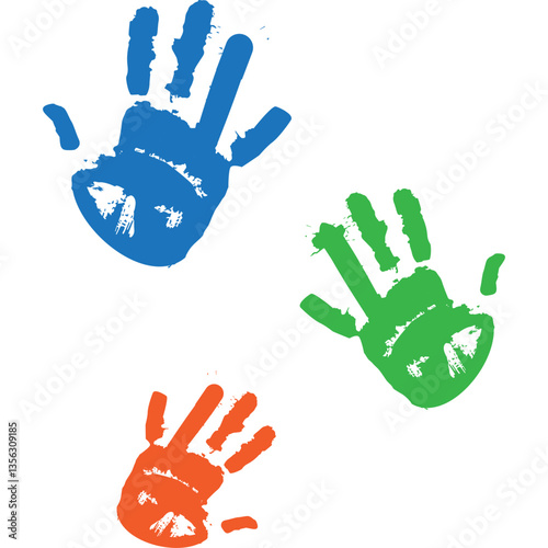  Playful Kids Hand Print Paint 