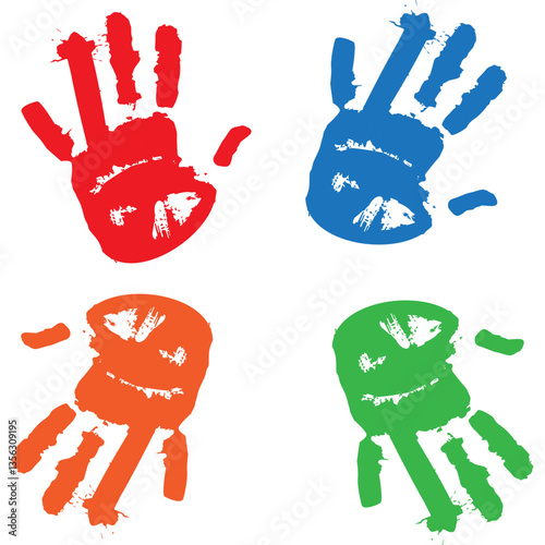  Playful Kids Hand Print Paint 