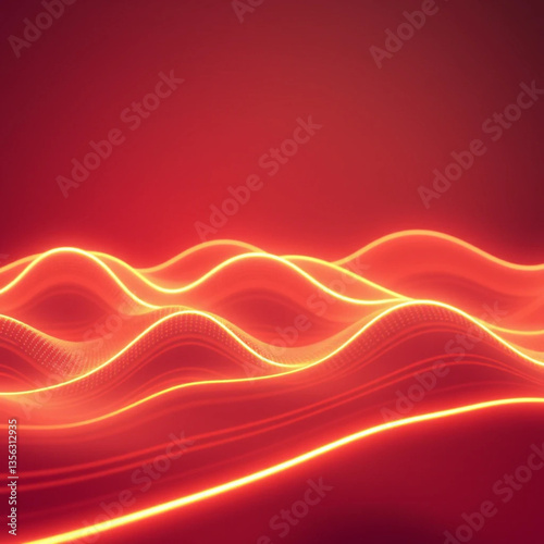 Digital Neon Waves Create an abstract neon wave background that looks like digital waves.