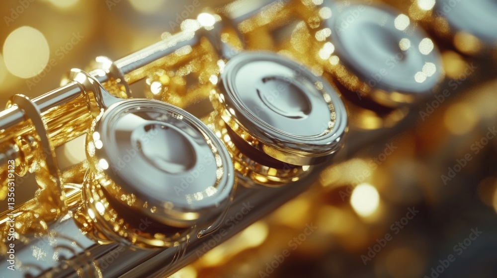 Fototapeta premium A detailed view of a flute with a blurred background