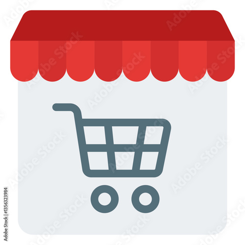 Shopping Cart Icon. Flat icon