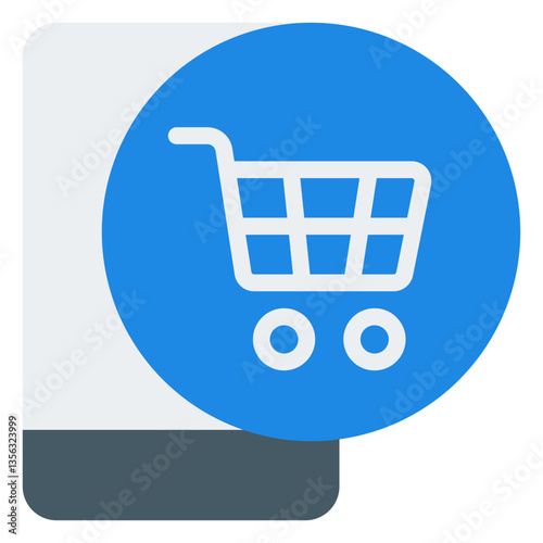 Icon Shopping Cart. Flat icon