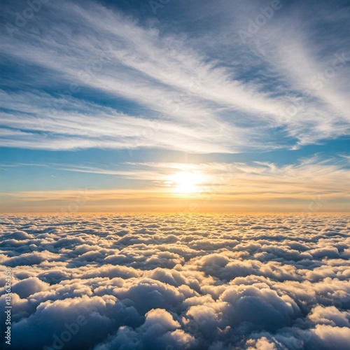 sunrise over the clouds