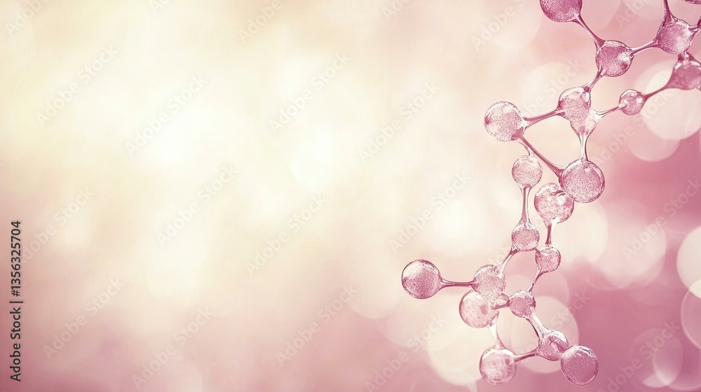 Fototapeta premium Molecular structure, science, abstract background, beauty, healthcare
