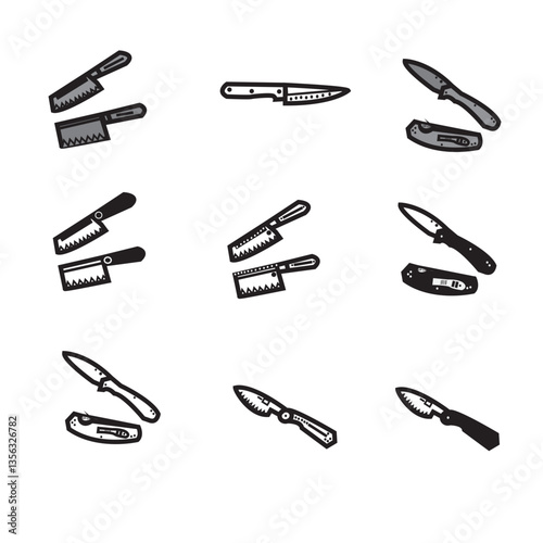 Kitchen Utensils Silhouette Pack 1 - Cooking ToolsSet of 45 outline icons related to kitchen. Linear icon collection. Editable strokeCooking Thin Line Icons - Editable Stroke. Restaurant - outline 