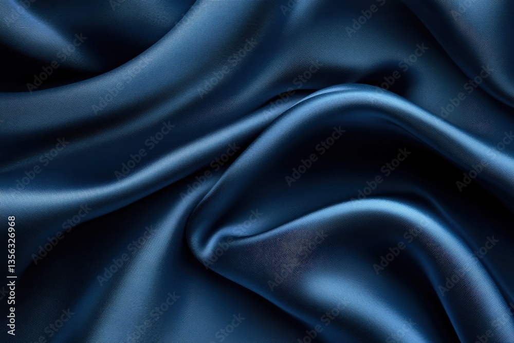 Obraz premium Blue satin fabric