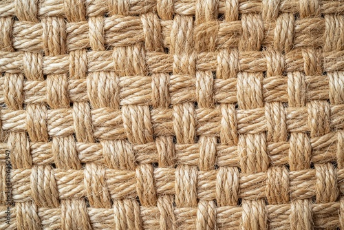 Close-up of woven natural fiber texture in a rustic style.
