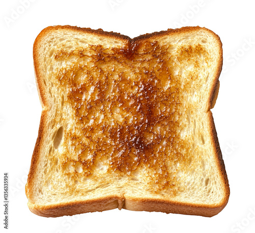 toasted bread isolated on white