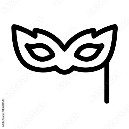 Eye mask icon outline for celebrations and masquerade events  