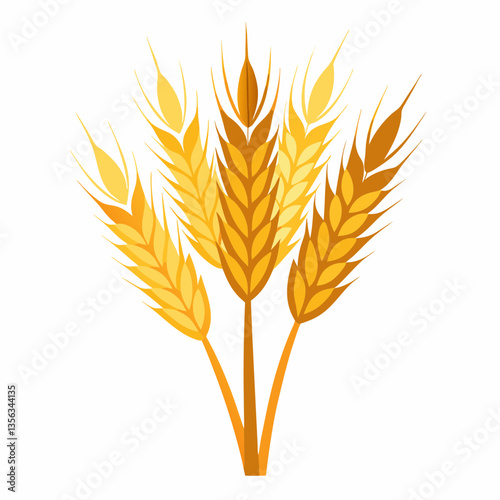 golden wheat stalks with swaying feathery tops