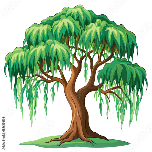 weeping fig tree with arching  drooping branches