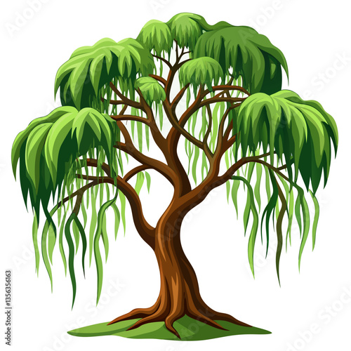 weeping fig tree with arching  drooping branches