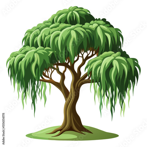 weeping fig tree with arching  drooping branches