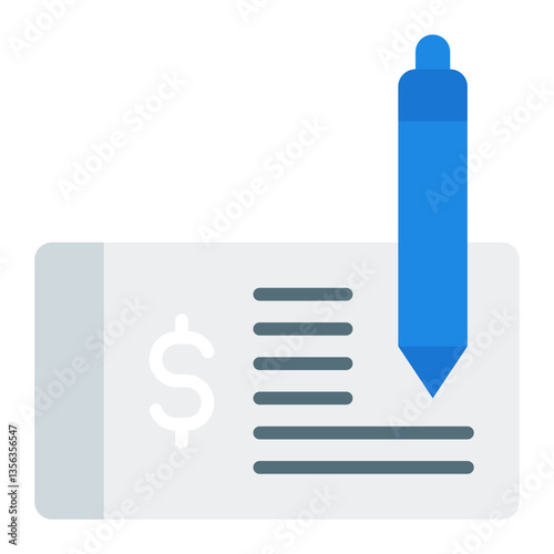 Icon Check Payment. Flat Icon