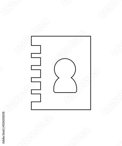 Contact us icon with thin outline