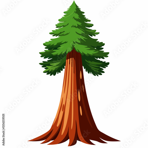 towering redwood tree with deeply grooved bark