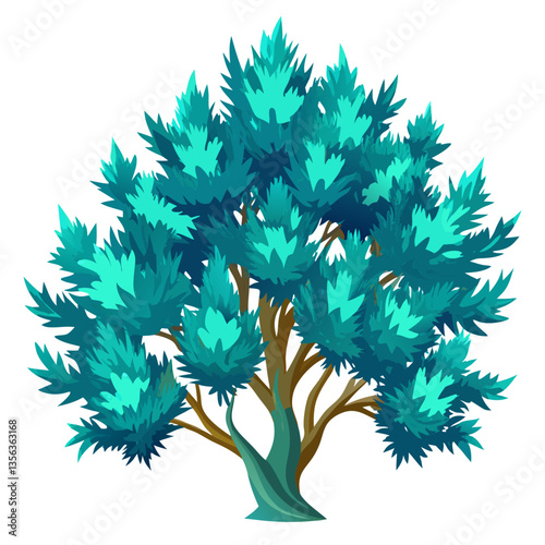 hardy juniper bush with blue green needle
