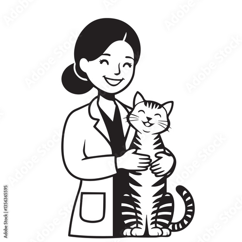 Veterinary clinic pet care vector