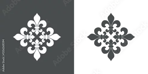 Obraz Grupo de flores de lis en forma de cruz