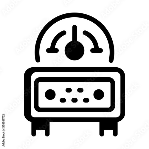 Laboratory centrifuge machine icon in linear style 
