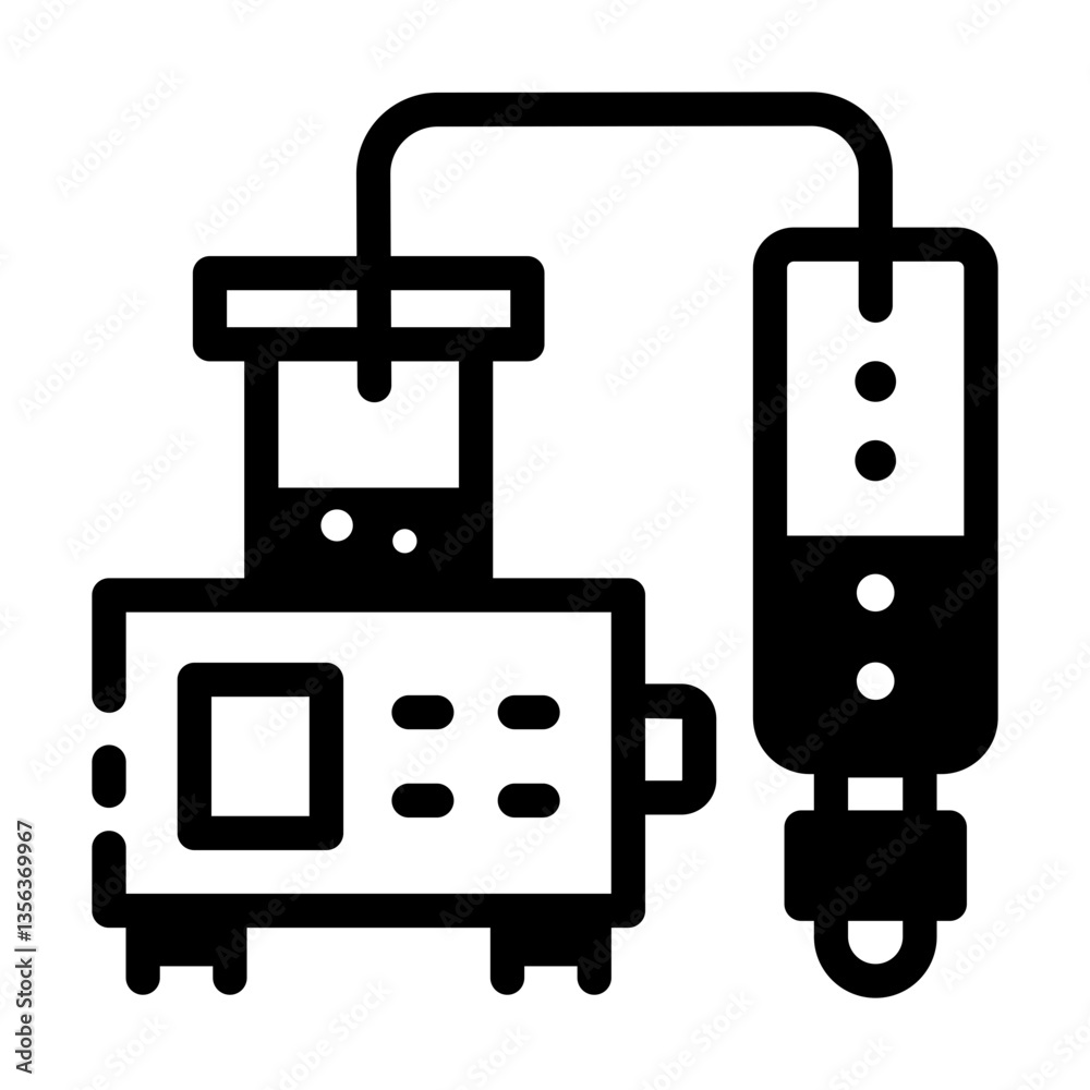 Fototapeta premium Lab Chromatography machine icon in linear style