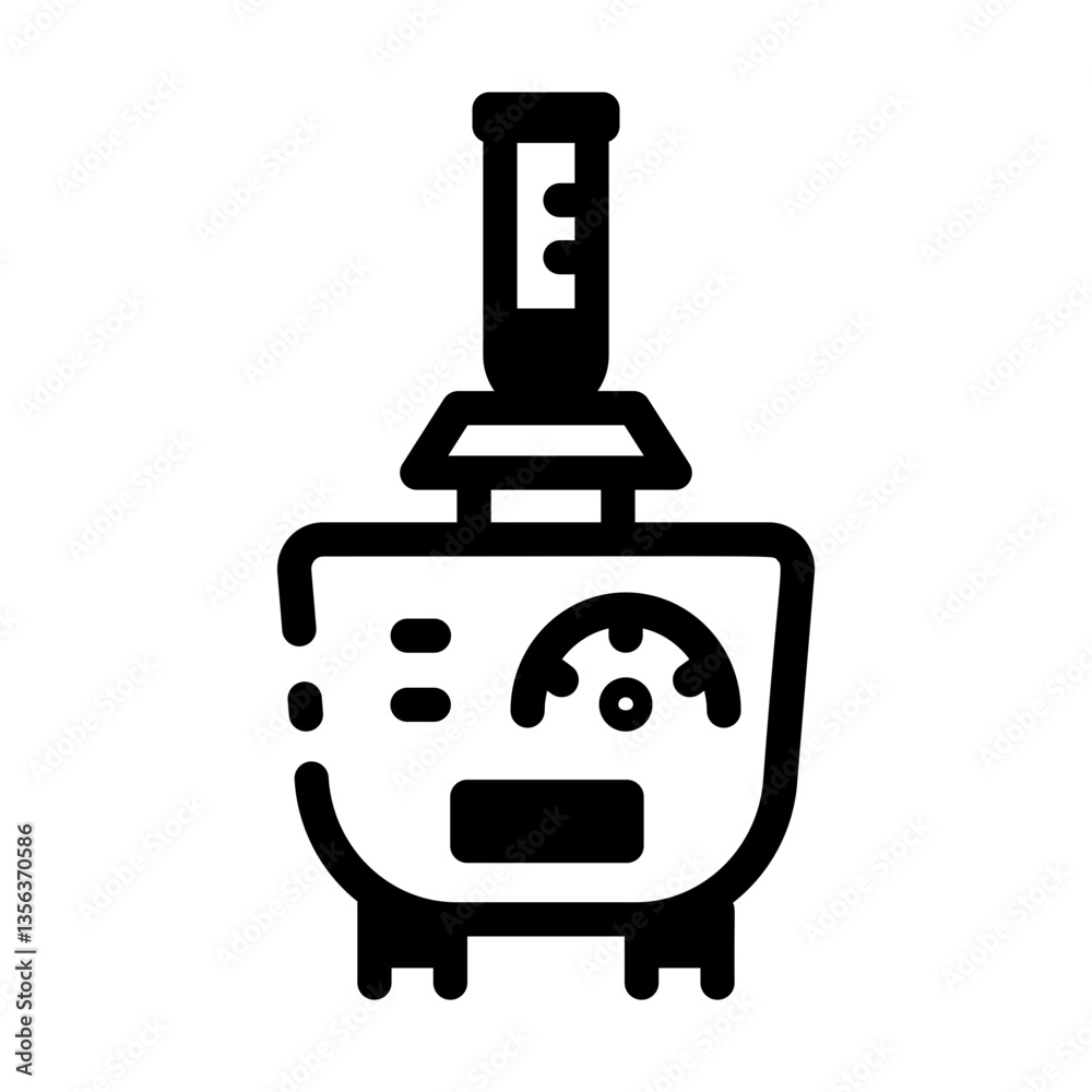 Obraz premium A line style icon of a lab vortex mixer 
