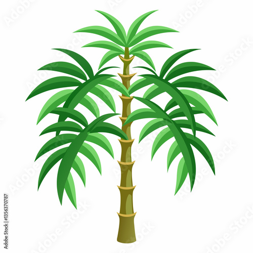 ornamental bamboo palm with arching green fronds