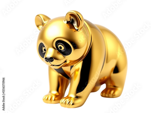 Radiant Ursidae Icon: Captivating Golden Bear Sculpture