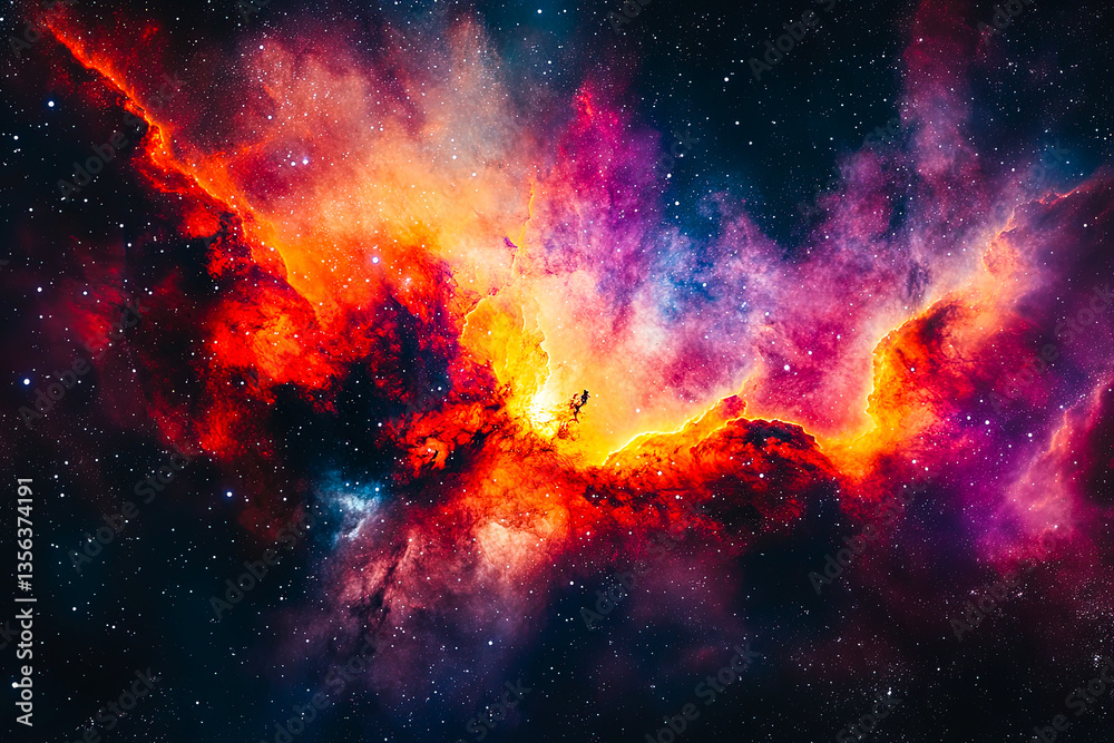 Fototapeta premium Vibrant Cosmic Nebula