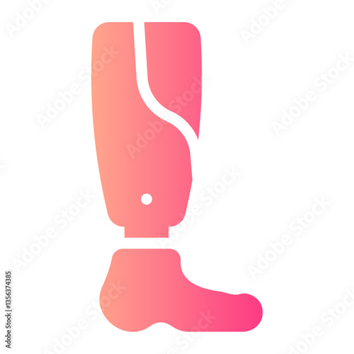 prosthetic limb gradient icon