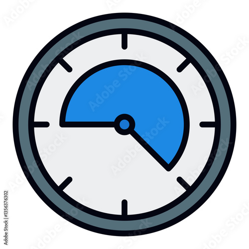 Icon speedometer gauge. Filled Line Icon