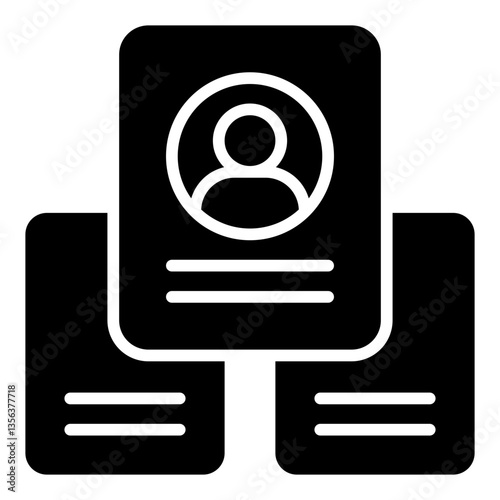 Icon Resume Design. Glyph Icon