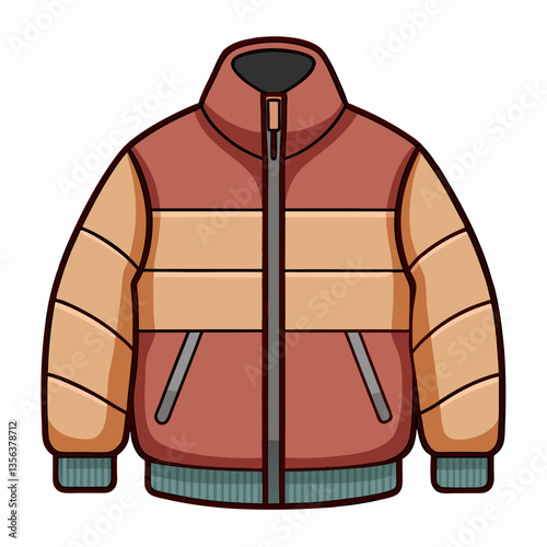 padded bomber jacket with ribbed cuffs