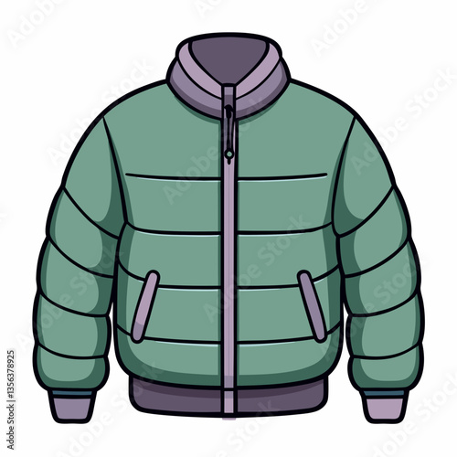 padded bomber jacket with ribbed cuffs